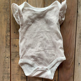 Ruffle Shoulder Short Sleeve Onesie