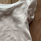 Ruffle Shoulder Short Sleeve Onesie