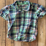 Plaid Short Sleeve Button Up | 2T | Carter's