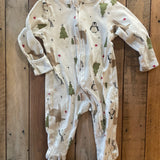 Christmas Woodland Zip Up Pajama | 6-9 mo | Old Navy