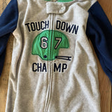 Touch Down Champ Fleece Zip Up Pajama | 2T | Carter's