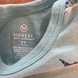 Green Sharks Onesie | 6-9 mo | Honest Baby