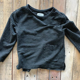 Black and Grey Striped Long Sleeve | Afton Street