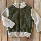 Quilted and Knit Zip Up Sweater | 12-18 mo | Cat & Jack