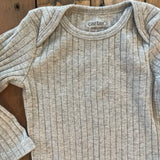 Gray Ribbed Onesie | 6-9 mo | Carter's
