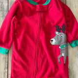 Fleece Reindeer Zip Up Pajama | 12-18 mo | Carter's