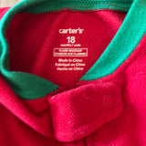 Fleece Reindeer Zip Up Pajama | 12-18 mo | Carter's