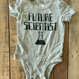 Grey Future Scientist Onesie | 12-18 mo