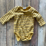 Yellow Striped Long Sleeve Onesie | Mini Threads