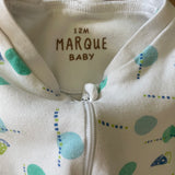 Fun Zip Up Pajama | 9-12 mo | Marque Baby