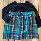 Black & Plaid Long Sleeve Dress| 4T | Healthtex