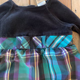 Black & Plaid Long Sleeve Dress| 4T | Healthtex