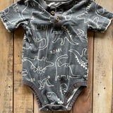 Short Sleeve Dino Henley Onesie | Garanimals
