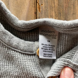 Light Grey Waffle Henley Tee | Modern Moments
