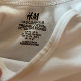 Organic White Short Sleeve Onesie | 2T | H&M