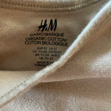 Beige White Short Sleeve Onesie | 2T | H&M