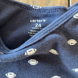 Long Sleeve Football Onesie | 18-24 mo | Carter's