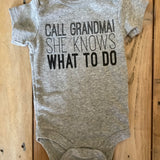Call Grandma Onesie | newborn | Okie Dokie