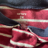 Fleece Striped Zip Up Pajama | 18-24 mo | Carter's