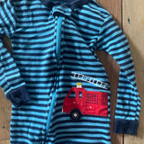 Striped Fire Truck Zip Up Pajama | 18-24 mo | Carter's