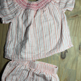 Pink Striped Two Piece Set | Tucker Tate