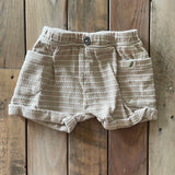 Organic Beige Mom Shorts | 0-3 mo | Easy Peasy