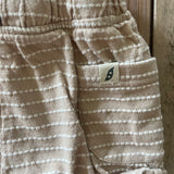 Organic Beige Mom Shorts | 0-3 mo | Easy Peasy