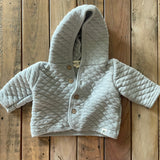 Organic Quilted Coat | 0-3 mo | Rabbit + Bear