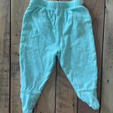 Teal Footie Pants | 0-3 mo | Primary