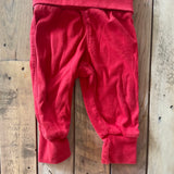Red Fold over Pants | 0-3 mo