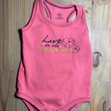 Live in the Sunshine Pink Tank Top Onesie | Yoga Sprout