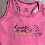 Live in the Sunshine Pink Tank Top Onesie | Yoga Sprout