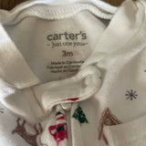 Winter Holiday Zip Up Pajama | 0-3 mo | Carter's