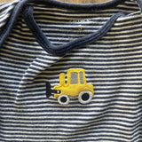 Striped Truck Sleeve Onesie | 0-3 mo | Carter's