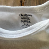 Organic White Sleeve Onesie | 0-3 mo | Gerber