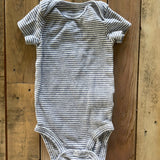 Striped Short Sleeve Onesie | 0-3 mo | Precious Firsts