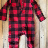 Mountain Plaid Thermal Romper | Old Navy