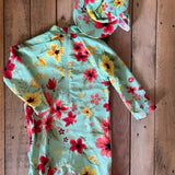 Hawaiian Vacation Swim Romper with Hat