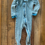 Blue Striped Zip Up Pajama | 6-9 mo | Gerber
