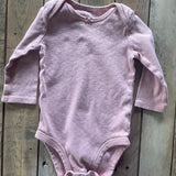 Pink Pointelle Long Sleeve Onesie | 3-6 months | Carter's