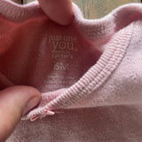Pink Pointelle Long Sleeve Onesie | 3-6 months | Carter's