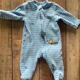 Striped Truck Zip Up Pajama | newborn | Little Me
