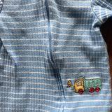Striped Truck Zip Up Pajama | newborn | Little Me