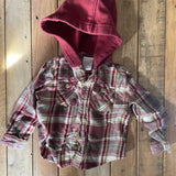 Checkered Button Up Hoodie | 12-18 mo | Wonder Kids