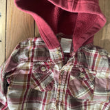 Checkered Button Up Hoodie | 12-18 mo | Wonder Kids