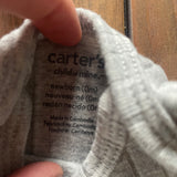 Grey Ribbed Short Sleeve Onesie | newborn | Carter's