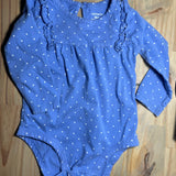 Purple Polka Dots Long Sleeve Onesie | Carter's
