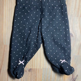 Black Polka Dot Footed Leggings