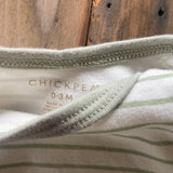 Striped Short Sleeve Onesie | 0-3 mo | Chick Pea