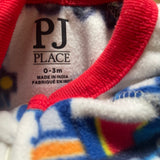 Fleece Trains Zip Up Pajama | 0-3 mo | PJ Place
